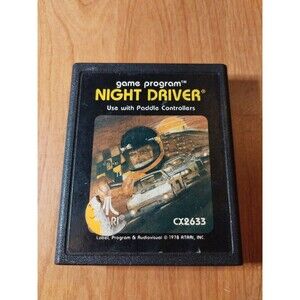 Night Driver for Atari 2600. Tested & Works. Vintage 1978.